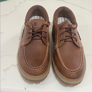 Sperry Brown Leather Boat Shoes